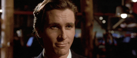 Image result for american psycho gif