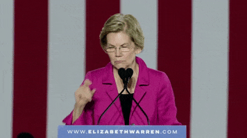 American Flag Reaction GIF by Elizabeth Warren