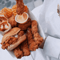 Fried Chicken Eating GIF by Alnowair