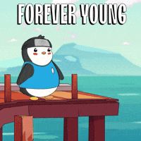 Happy Forever Young GIF by Pudgy Penguins Happy Forever Young GIF by Pudgy Penguins