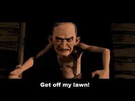 get off my lawn angry old man GIF